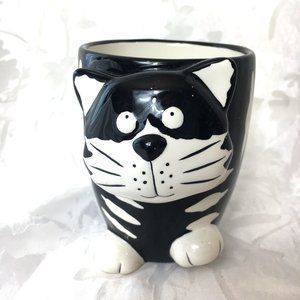 Chester The Cat Mug Black White  Cat Coffee Tea Mug Burton & Burton